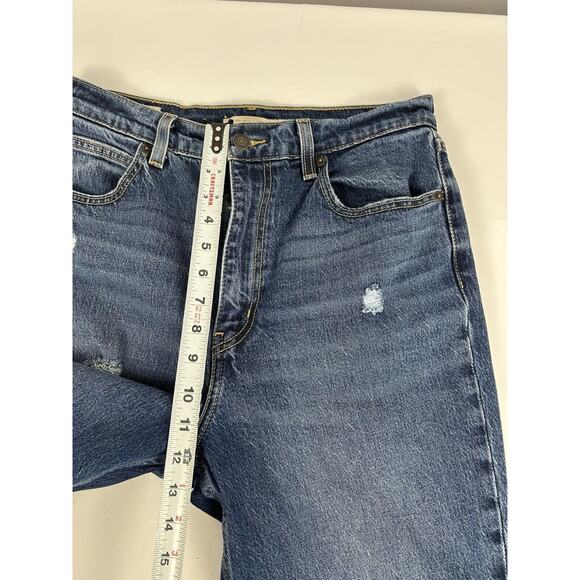 Womens Levi's Jeans 70s High Flare Premium Denim Sz 29 “Big E” Dark Wash Retro - Picture 10 of 12